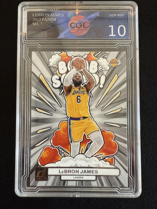 2023-24 Panini LeBron James Bomb Squad (#7) Cosmic Grading 10 ^GRUMPYBUCK^