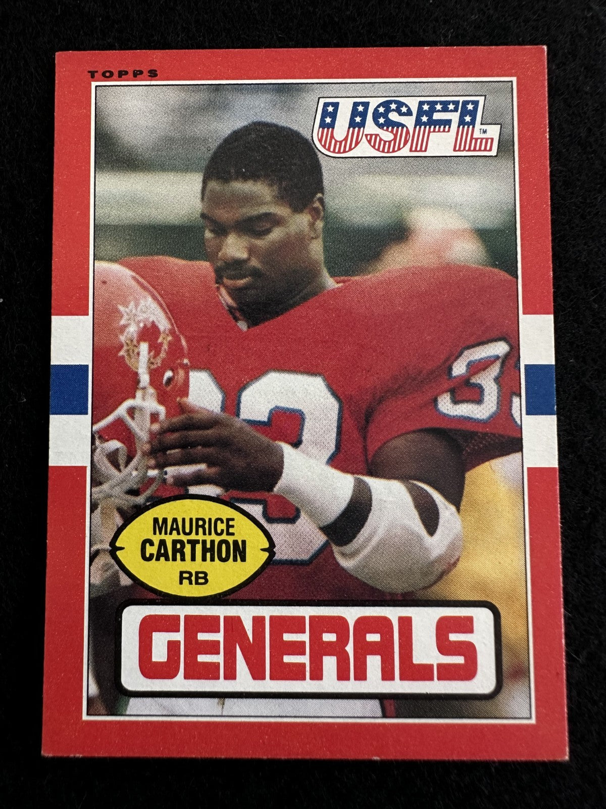 1985 Topps USFL Maurice Carthon (#78) NM Rookie Card ^GRUMPYBUCK^