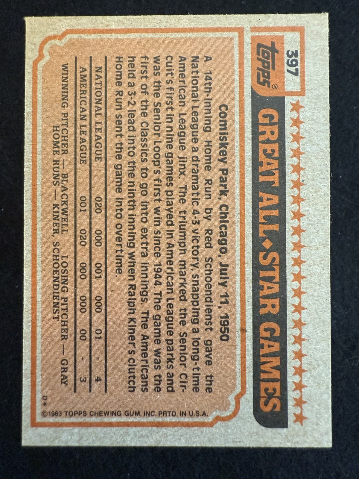 1983 Topps All-Star Pete Rose (#397) NM All-Time Hit King ^GRUMPYBUCK^