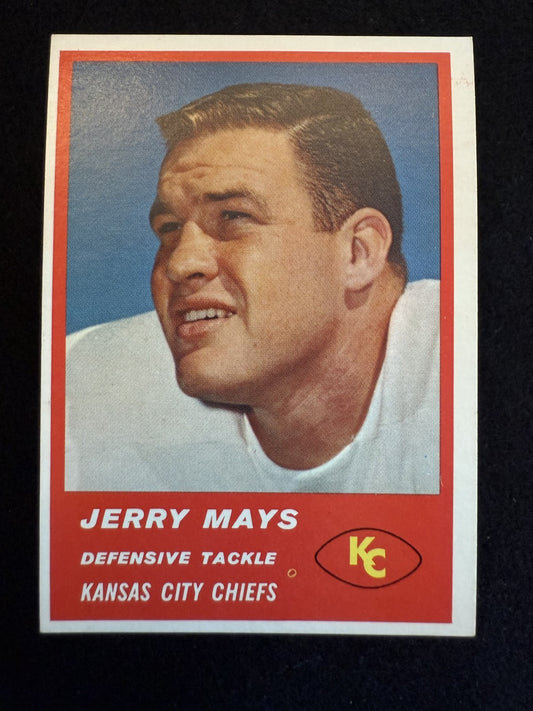 1963 Fleer Jerry Mays (#55) NM AFL Star, Chiefs Defensive Anchor ^GRUMPYBUCK^