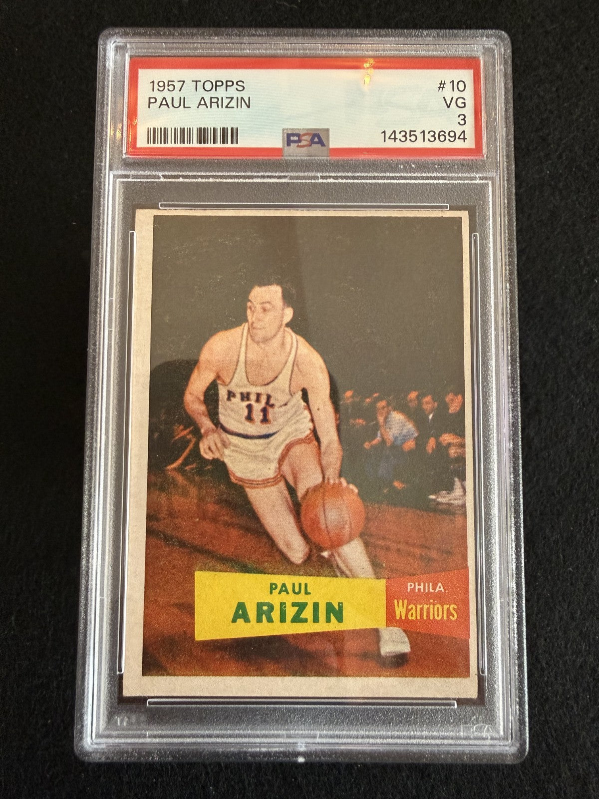 1957-58 Topps Paul Arizin (#10) PSA 3 Fresh Slab! Rookie Card ^GRUMPYBUCK^