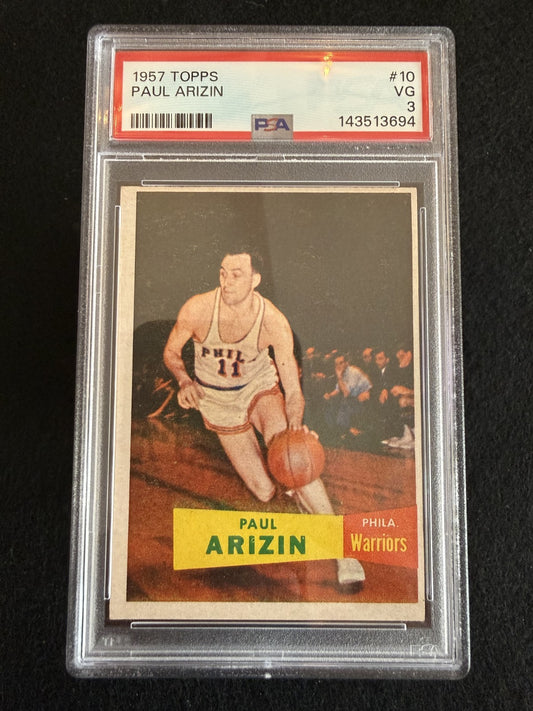 1957-58 Topps Paul Arizin (#10) PSA 3 Fresh Slab! Rookie Card ^GRUMPYBUCK^