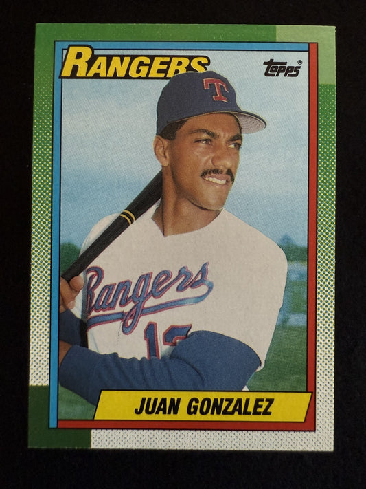 1990 Topps Juan González (#331) NM, MVP, Rangers Slugger ^GRUMPYBUCK^