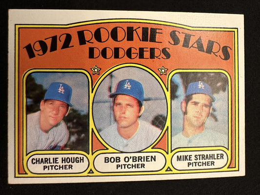 1972 Topps Dodgers Rookie Stars (#198) NM Charlie Hough Rookie Card ^GRUMPYBUCK^