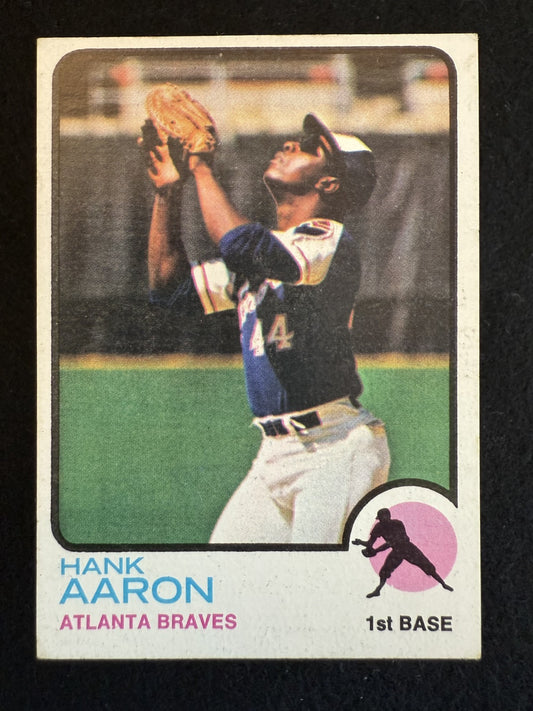 1973 Topps Hank Aaron (#100) EX HOFer, Home Run Champion ^GRUMPYBUCK^