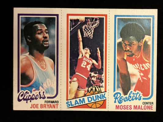 1980-81 Topps Moses Malone/Jones/Bryant (#107-263-217) EX HOFers ^GRUMPYBUCK^