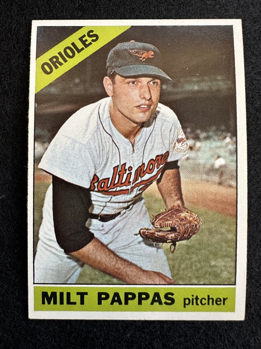 1966 Topps Milt Pappas (#105) EX All Star, Orioles Great ^GRUMPYBUCK^