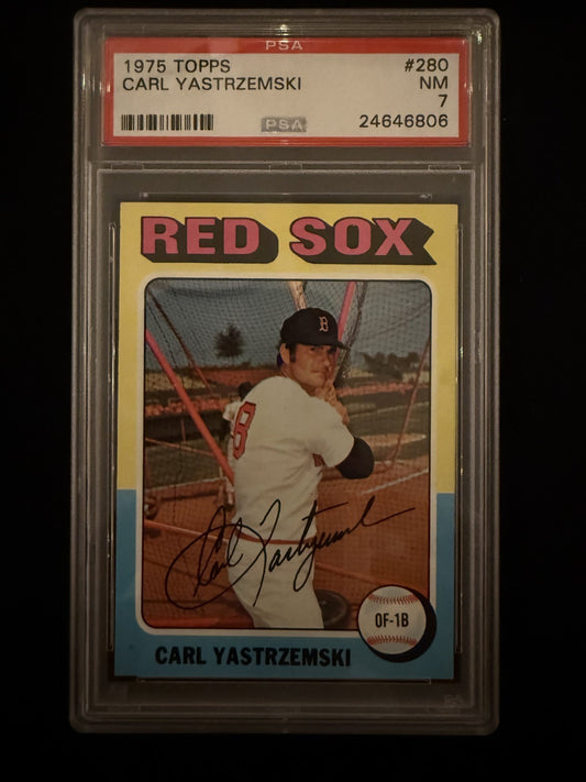 1975 Topps Carl Yastrzemski (#280) PSA 7 Red Sox Icon, HOFer ^GRUMPYBUCK^