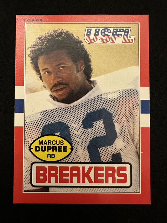 1985 Topps USFL Marcus Dupree (#105) NM Rookie Card, College Phenom ^GRUMPYBUCK^