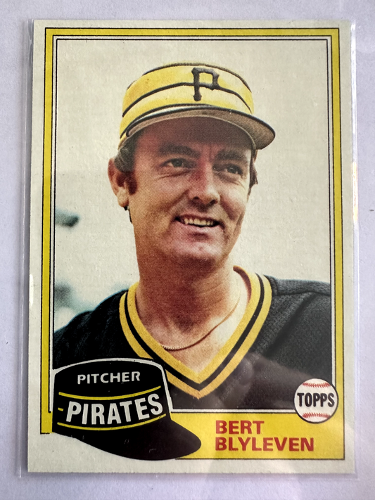 1981 Topps Bert Blyleven #554 - Hall of Fame Pitcher | Pirates' Iconic Stovepipe