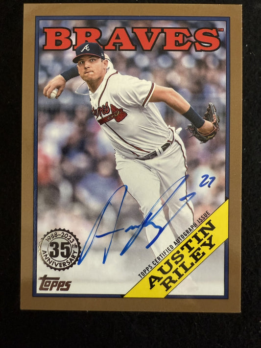 2023 Topps Series 2 Austin Riley (#88BA-AR) MINT Gold Auto /50 ^GRUMPYBUCK^