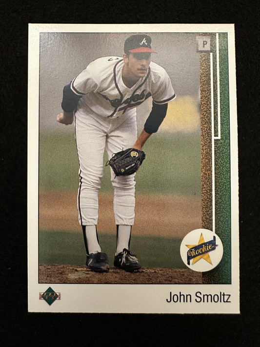 1989 Upper Deck John Smoltz (#17) NM Rookie Card, Braves Ace, HOFer ^GRUMPYBUCK^
