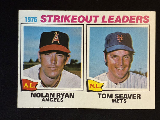 1977 Topps Strikeout Leaders Nolan Ryan Tom Seaver (#6) EX HOFer ^GRUMPYBUCK^