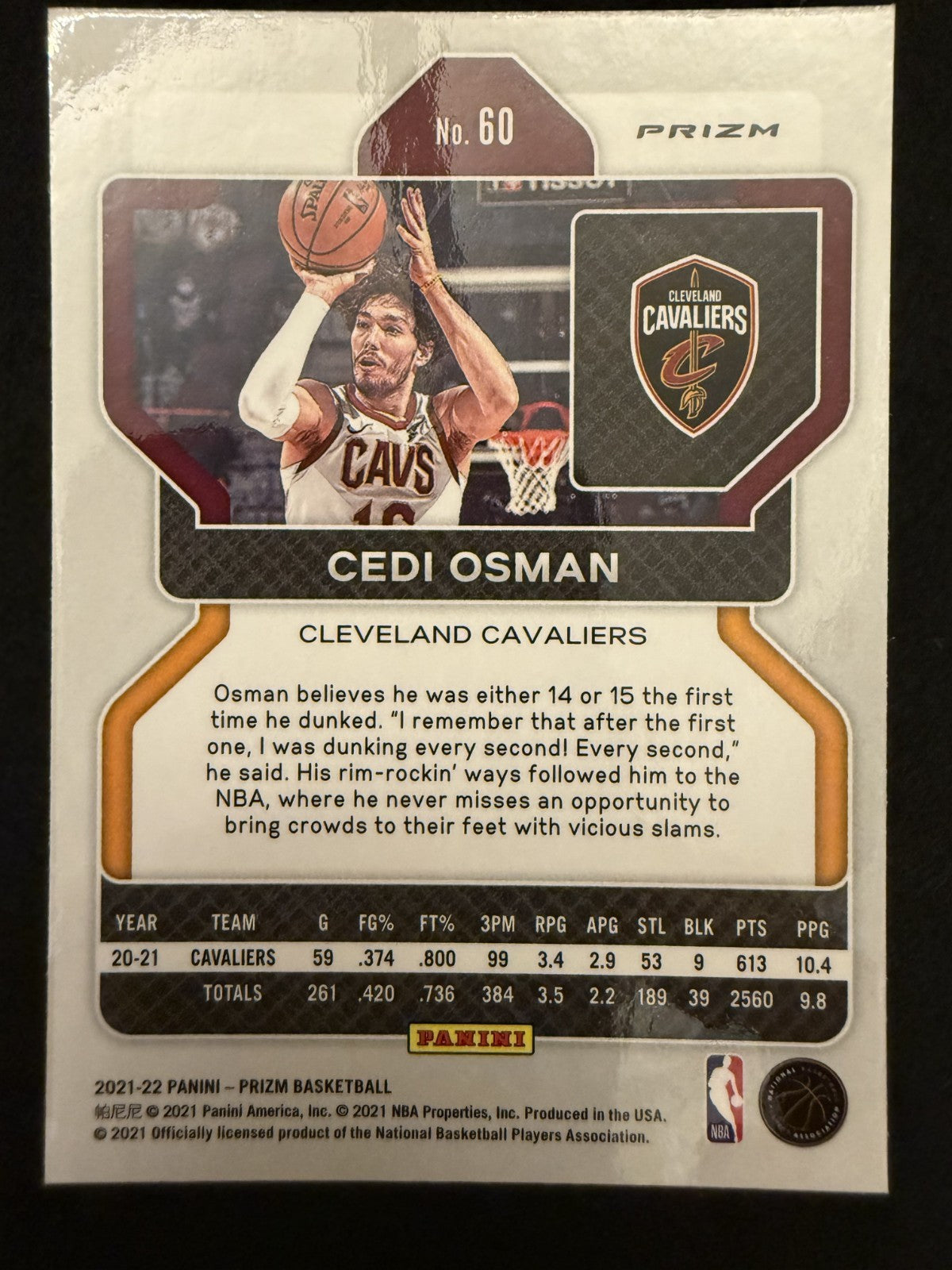 2021-22 Prizm Cedi Osman (#60) MINT Green Prizm ^GRUMPYBUCK^