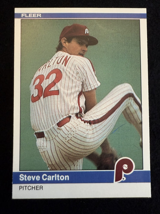 1984 Fleer Steve Carlton (#25) NM HOFer, Phillies Lefty Ace ^GRUMPYBUCK^