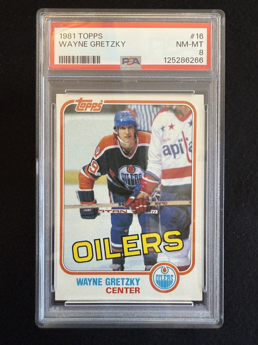 1981 Topps Wayne Gretzky (#16) PSA 8 HOFer, Great One ^GRUMPYBUCK^