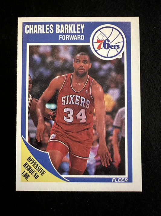 1989–90 Fleer Charles Barkley (#113) NM HOF, Sixers Star ^GRUMPYBUCK^