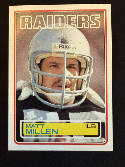 1983 Topps Matt Millen (#305) NM Raiders LB, Super Bowl Champ ^GRUMPYBUCK^