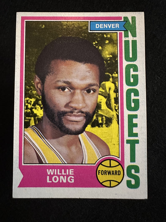 1974-75 Topps Willie Long (#202) EX ABA Forward, Spirits Era ^GRUMPYBUCK^