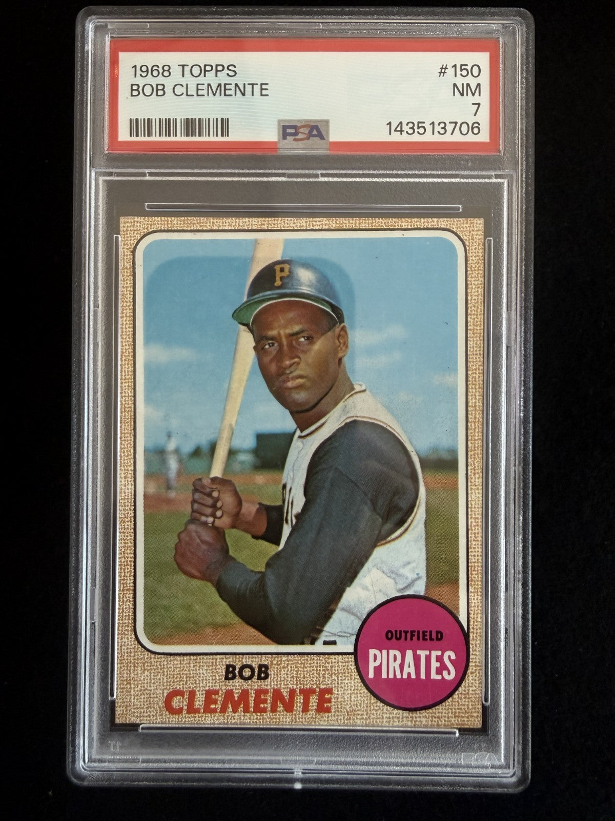 1968 Topps Roberto Clemente (#150) PSA 7, Brand-New Slab! ^GRUMPYBUCK^