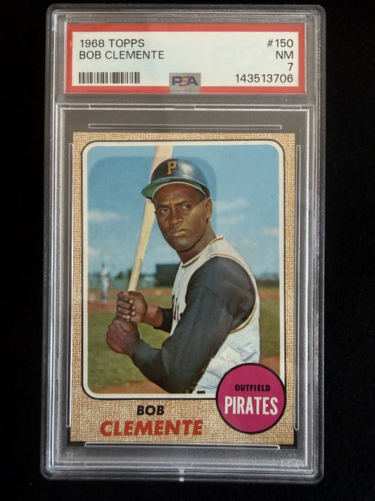 1968 Topps Roberto Clemente (#150) PSA 7, Brand-New Slab! ^GRUMPYBUCK^