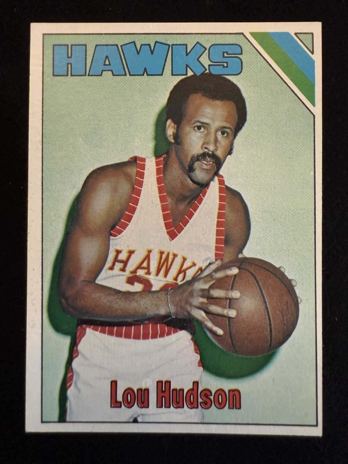 1975-76 Topps Lou Hudson (#25) NM HOFer, Sweet Lou ^GRUMPYBUCK^