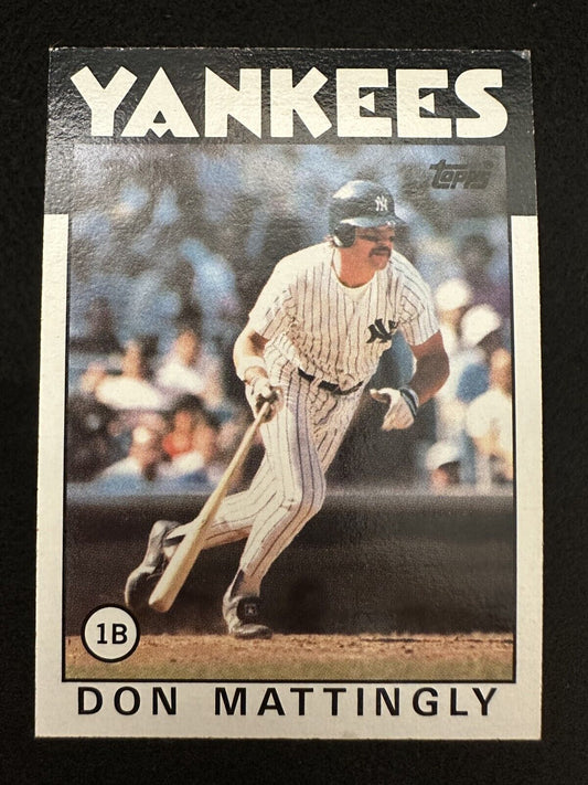 1986 Topps Don Mattingly (#180) EX AL MVP, Yankees Great ^GRUMPYBUCK^