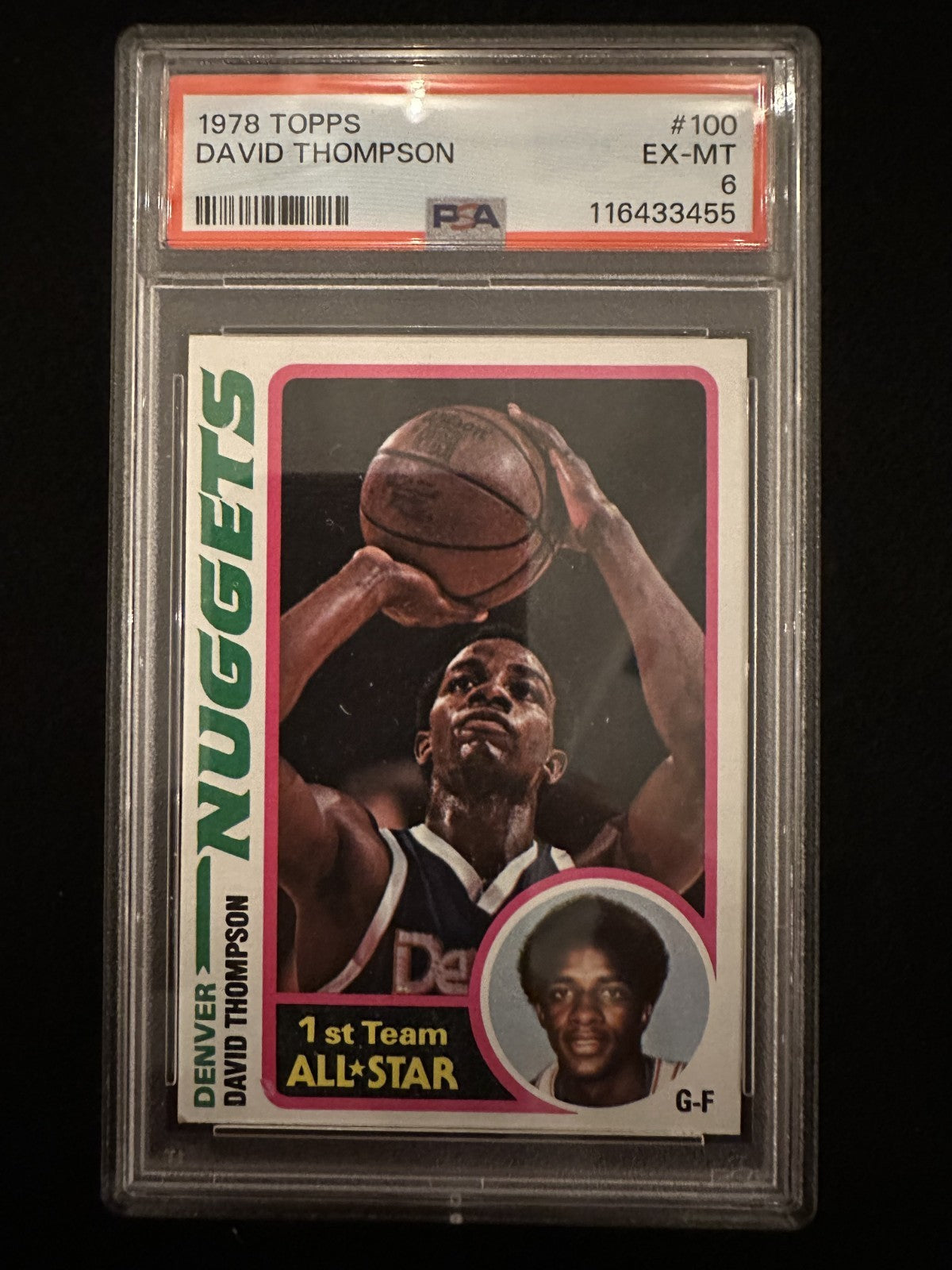 1978-79 Topps David Thompson (#100) PSA 6 ABA/NBA Star, HOFer ^GRUMPYBUCK^