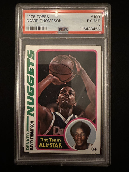 1978-79 Topps David Thompson (#100) PSA 6 ABA/NBA Star, HOFer ^GRUMPYBUCK^