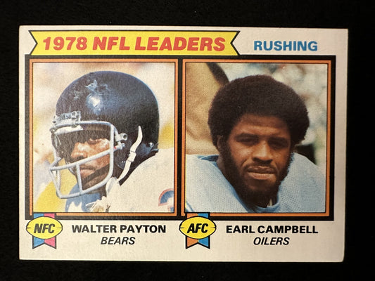 1979 Topps League Leaders (#3) EX RC Earl Campbell/Walter Payton ^GRUMPYBUCK^