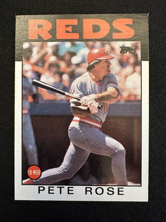 1986 Topps Pete Rose (#1) NM Hit King, Reds Legend ^GRUMPYBUCK^