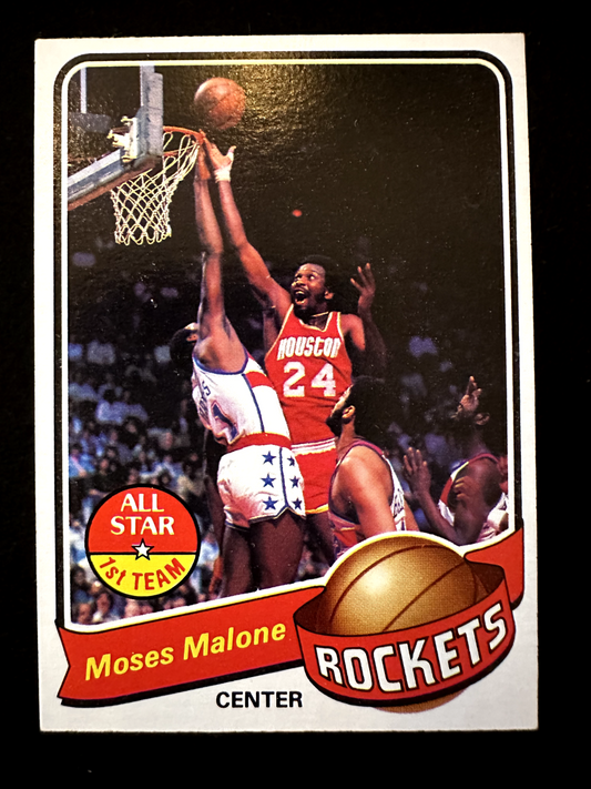 1979–80 Topps Moses Malone (#100) NM HOFer, NBA Champ, MVP ^GRUMPYBUCK^