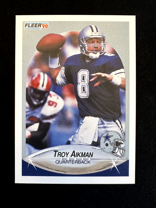 1990 Fleer Troy Aikman (#384) NM HOFer, Future SB Champ ^GRUMPYBUCK^