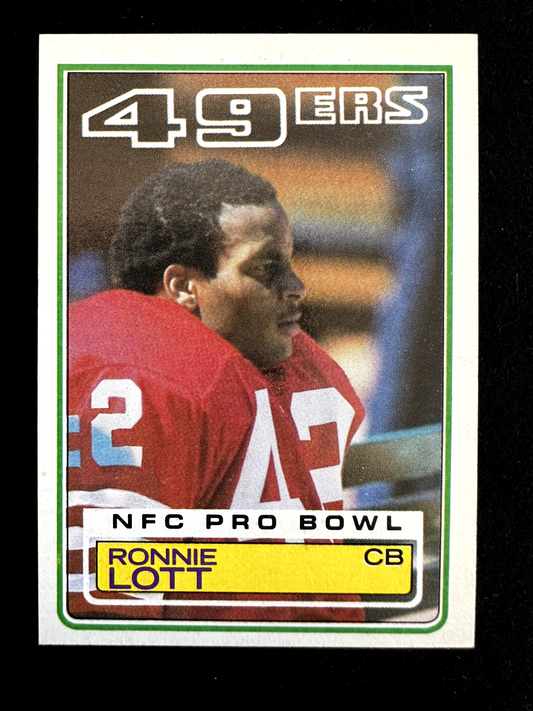 1983 Topps Ronnie Lott (#168) NM HOFer, 49ers Great ^GRUMPYBUCK^