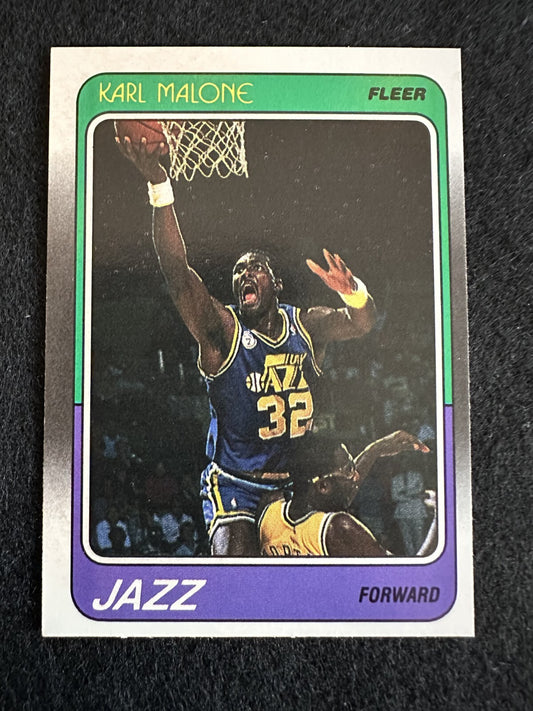 1988–89 Fleer Karl Malone (#114) NM HOFer, Jazz Powerhouse ^GRUMPYBUCK^