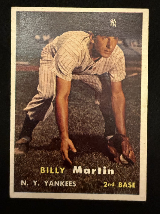 1957 Topps Billy Martin (#62) EX Yankees Firebrand, WS Champ ^GRUMPYBUCK^