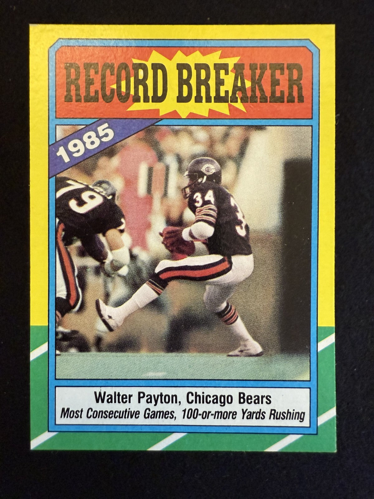 1986 Topps Record Breaker Walter Payton (#7 C*) NM HOFer ^GRUMPYBUCK^