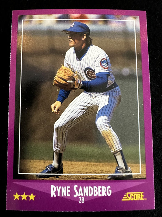 1988 Score Ryne Sandberg (#26) NM HOFer, Cubs Captain ^GRUMPYBUCK^