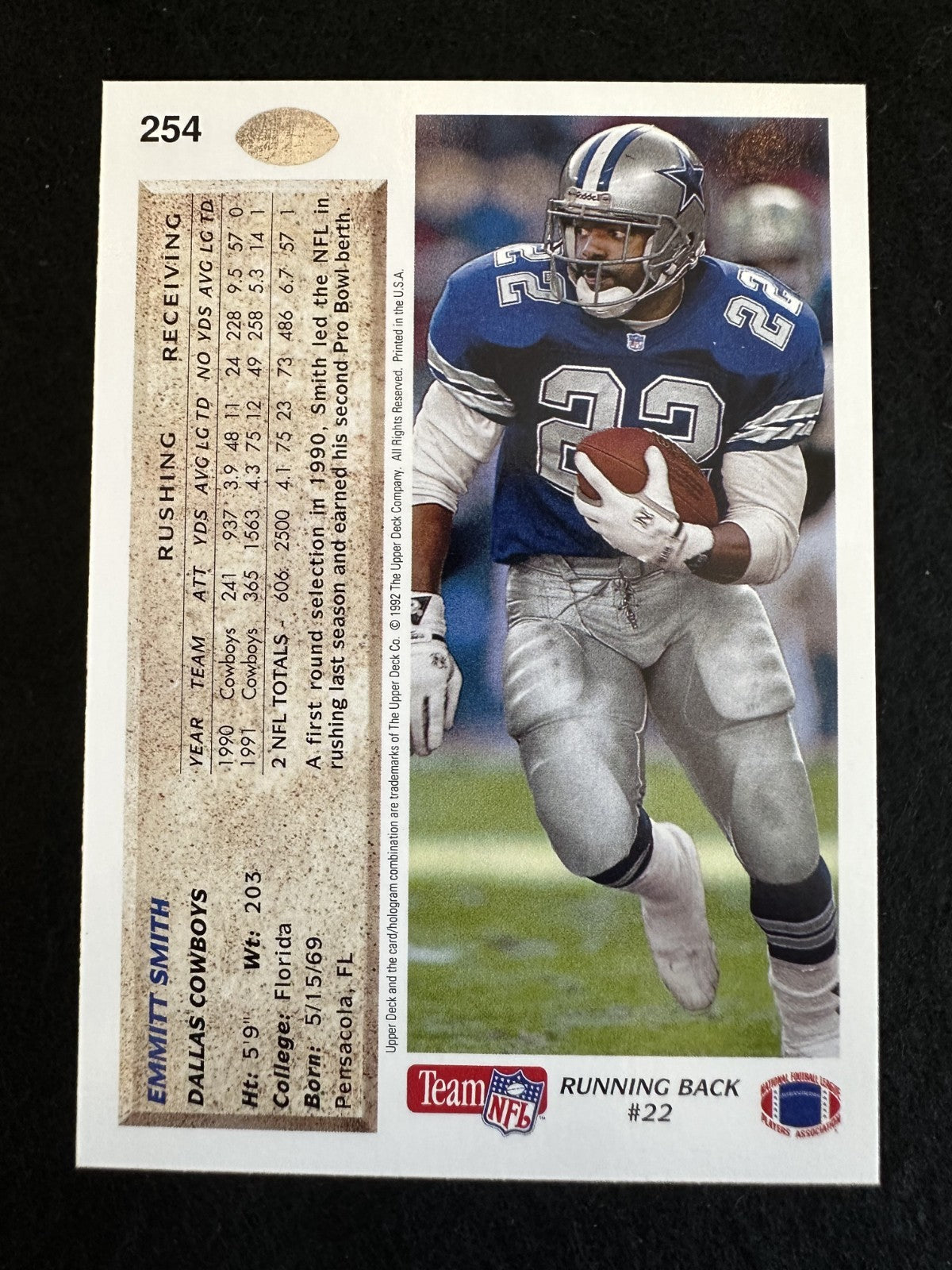 1992 Upper Deck Emmitt Smith (#254) NM HOFer, Cowboys Legend ^GRUMPYBUCK^