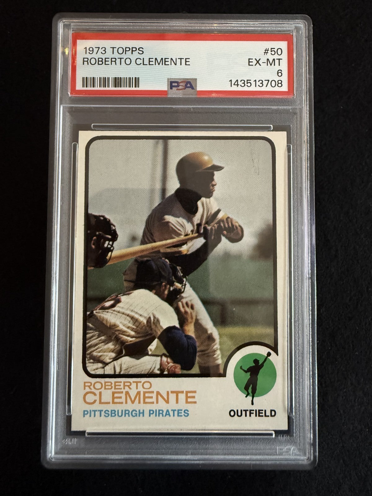 1973 Topps Roberto Clemente (#50) PSA 6 Fresh Slab! HOFer ^GRUMPYBUCK^