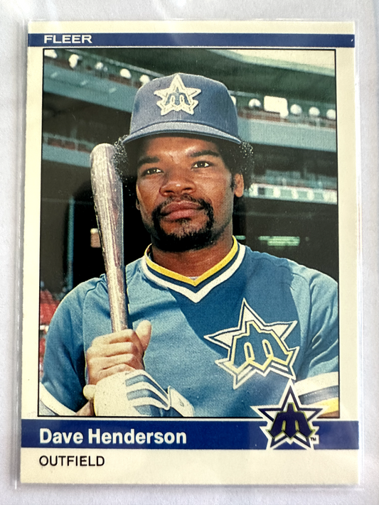 1984 Fleer Dave Henderson #611 – World Series Veteran | Red Sox & A’s Star