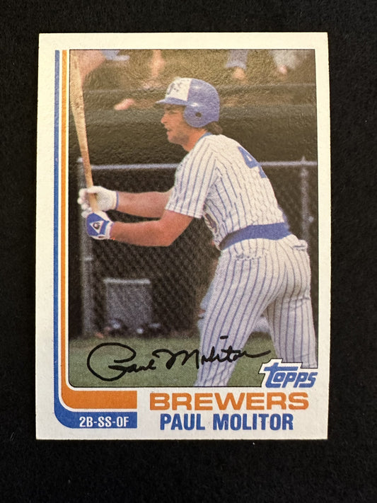 1982 Topps Paul Molitor (#195) NM HOFer, Brewers Legend ^GRUMPYBUCK^