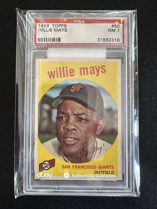 1959 Topps Willie Mays (#50) PSA 7 HOFer, Giants Legend ^GRUMPYBUCK^