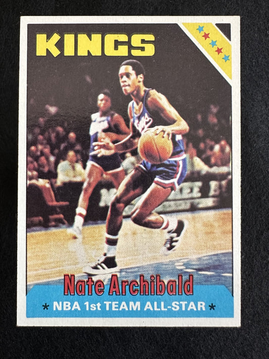 1975–76 Topps Nate “Tiny” Archibald (#15) EX HOFer, NBA Champ ^GRUMPYBUCK^