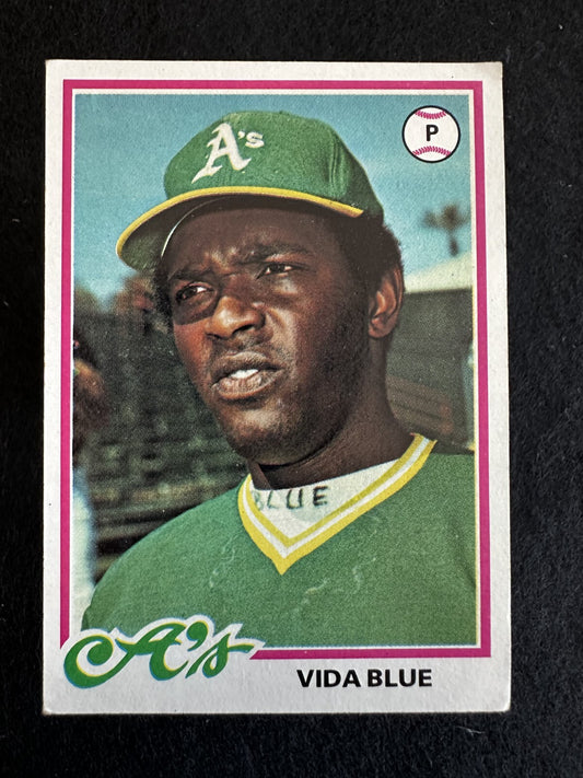 1978 Topps Vida Blue (#680) EX A's Lefty, 1971 AL MVP ^GRUMPYBUCK^