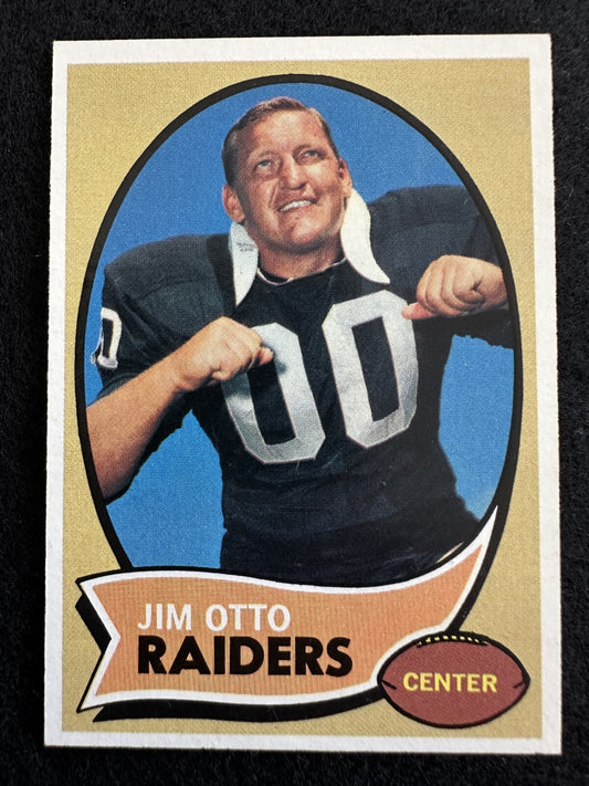 1970 Topps Jim Otto (#116) NM HOFer, Raiders Ironman ^GRUMPYBUCK^