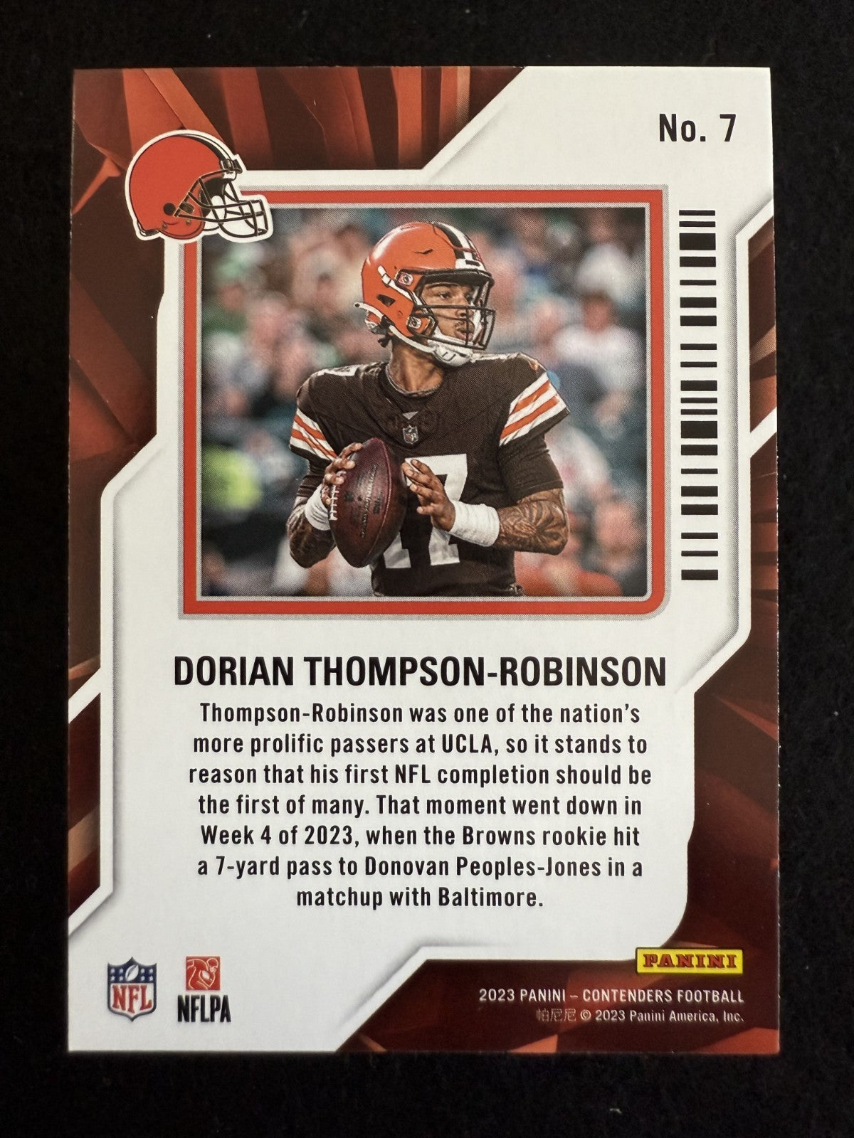 2023 Panini Contenders Dorian Thompson-Robinson (#7) MIN Rookie Card 