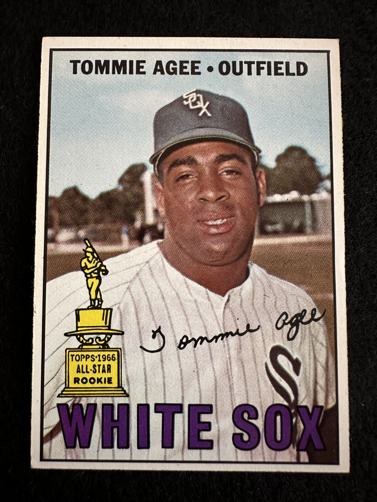 1967 Topps Tommie Agee (#455) EX White Sox Star, All-Star Rookie ^GRUMPYBUCK^