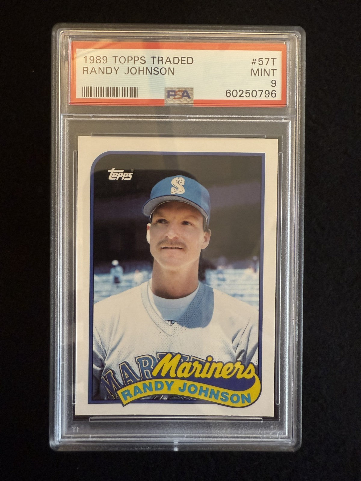 1989 Topps Traded Randy Johnson (#57T) PSA 9 Rookie Card, HOFer ^GRUMPYBUCK^