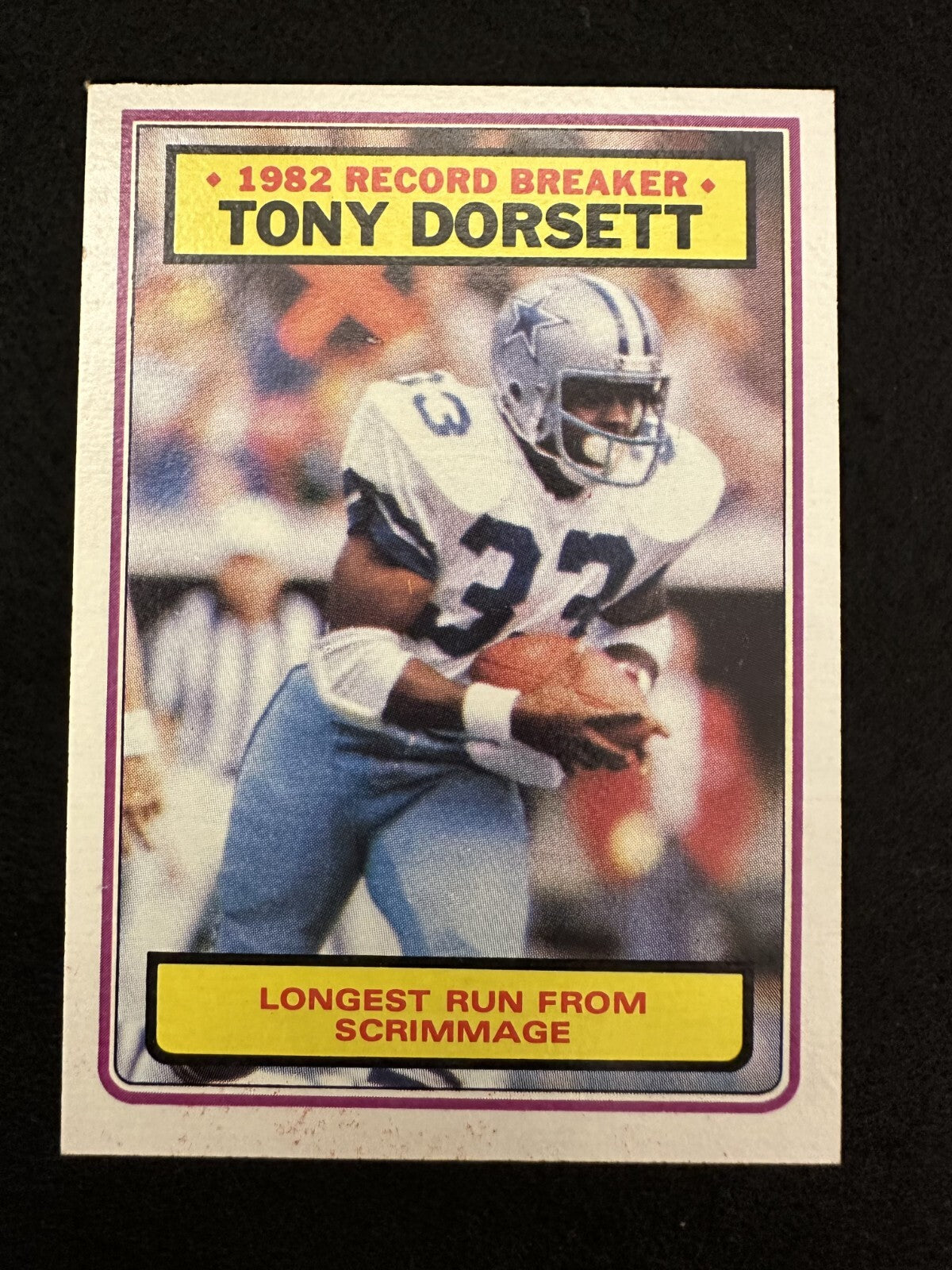 1983 Topps Tony Dorsett Record Breaker (#2) NM HOFer, Cowboys Great ^GRUMPYBUCK^